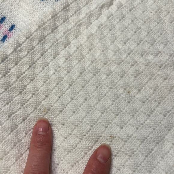 Adele Knitwear VINTAGE Sweater Large XL Boatneck Retro Fall Argyle Cottage Boho - Picture 12 of 12